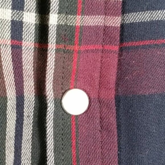 Woodland Creek Men's Red Plaid Tartan Pearl Snaps 100% COTTON Shirt Size XXL - Picture 3 of 7